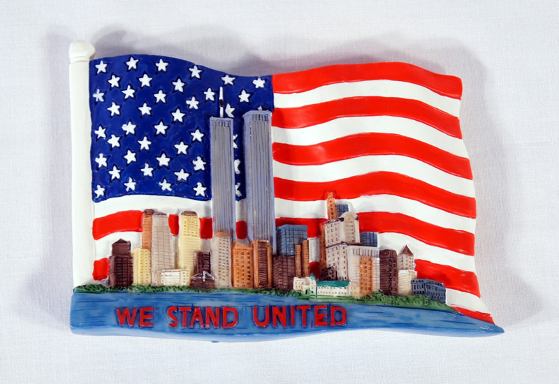 Magnet-american Flag-world Trade Center