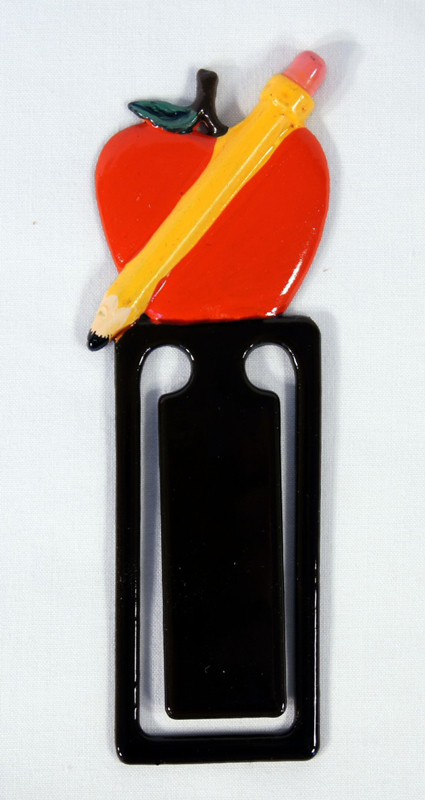 Bookmark-teacher-fruit-apple & Pencil