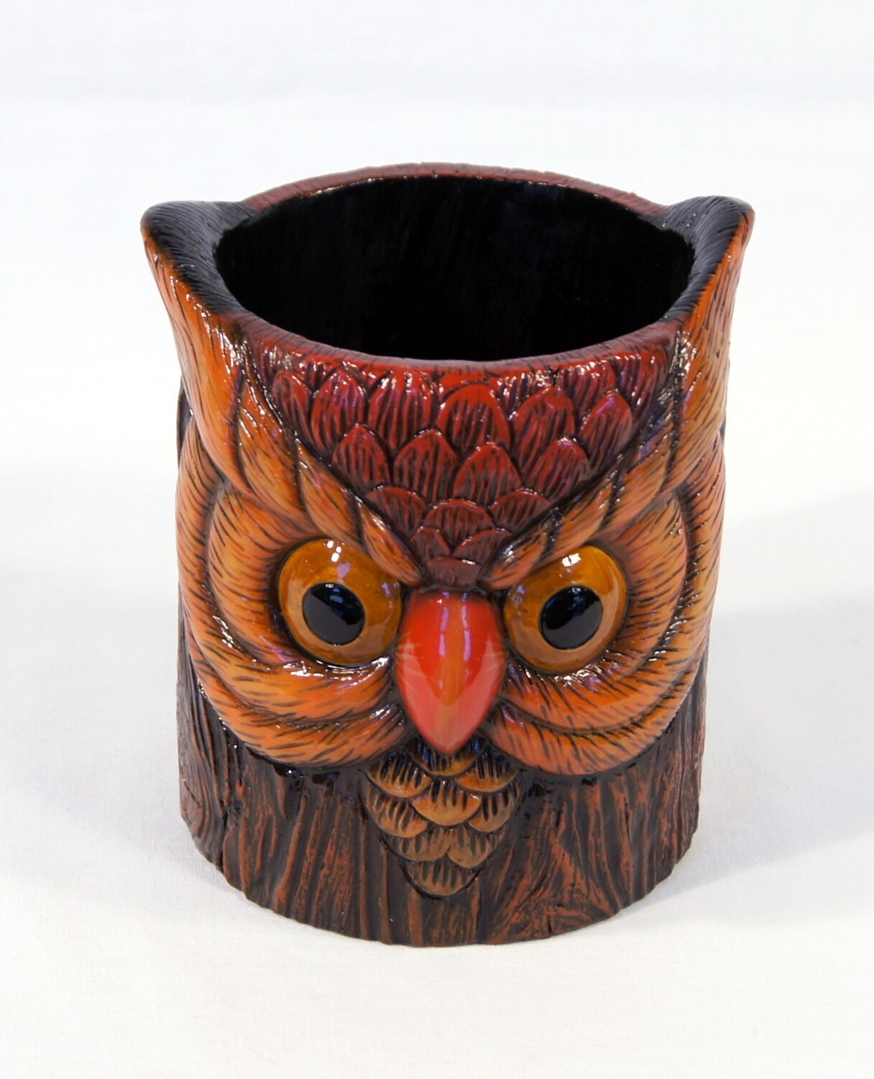 Container-pen Holder-bird-owl