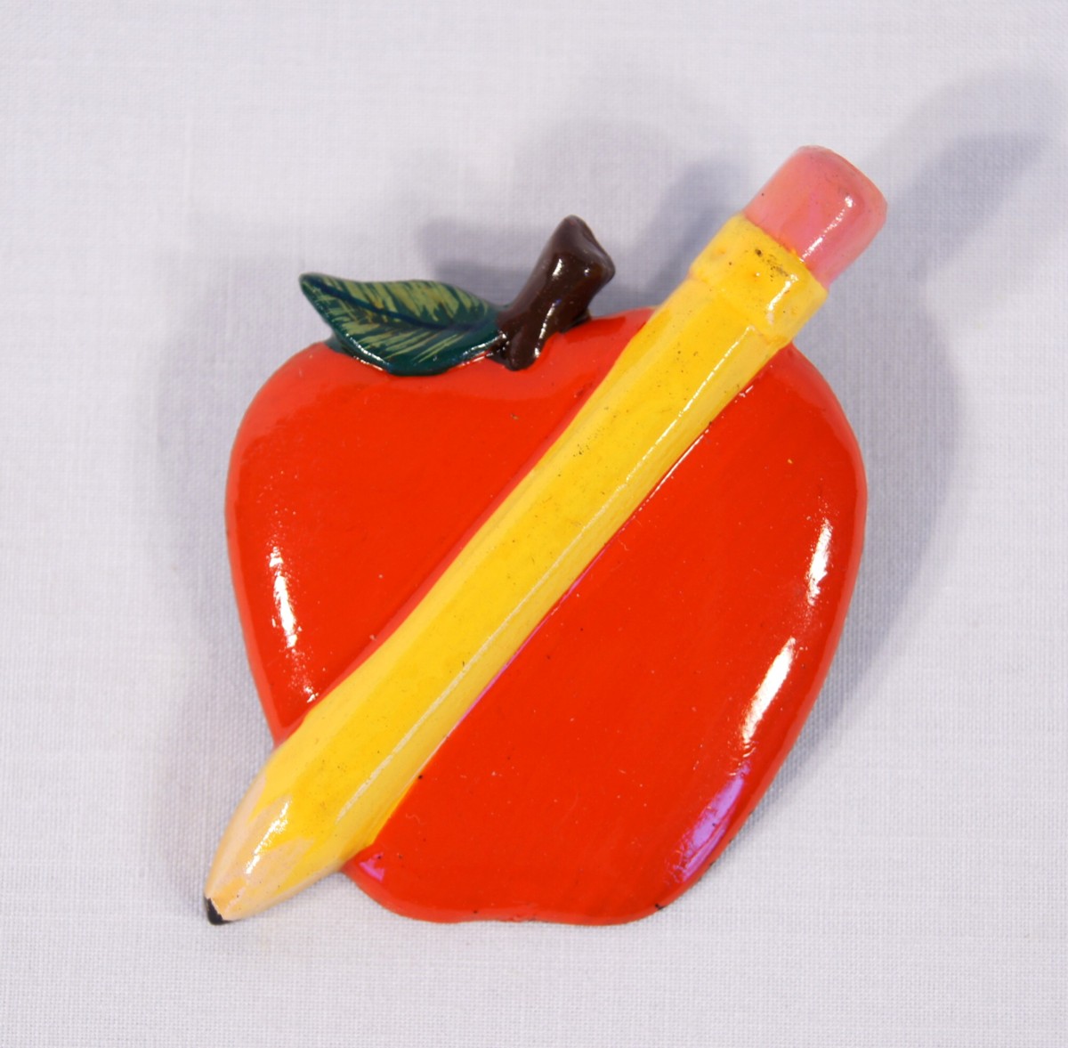 Pin-teacher-fruit-apple & Pencil