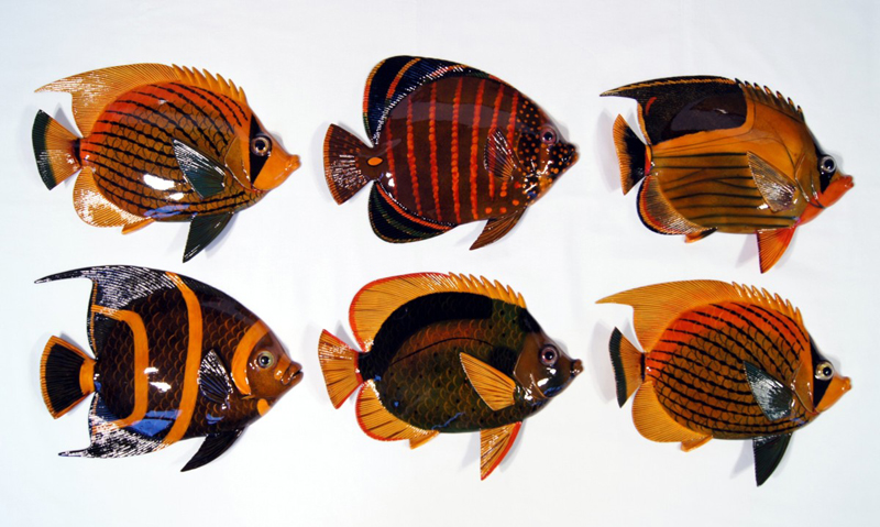 Wall Hanger-tropical Fish-antique